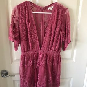 Honey Punch lace romper